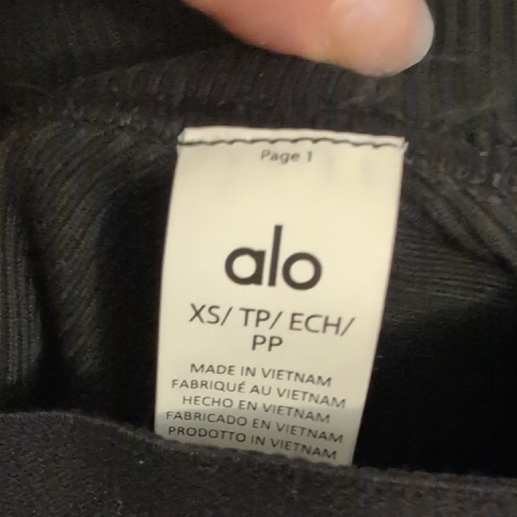 ALO Yoga Relay Alosoft Black/White High-Waist Leggings XS - Picture 12 of 14